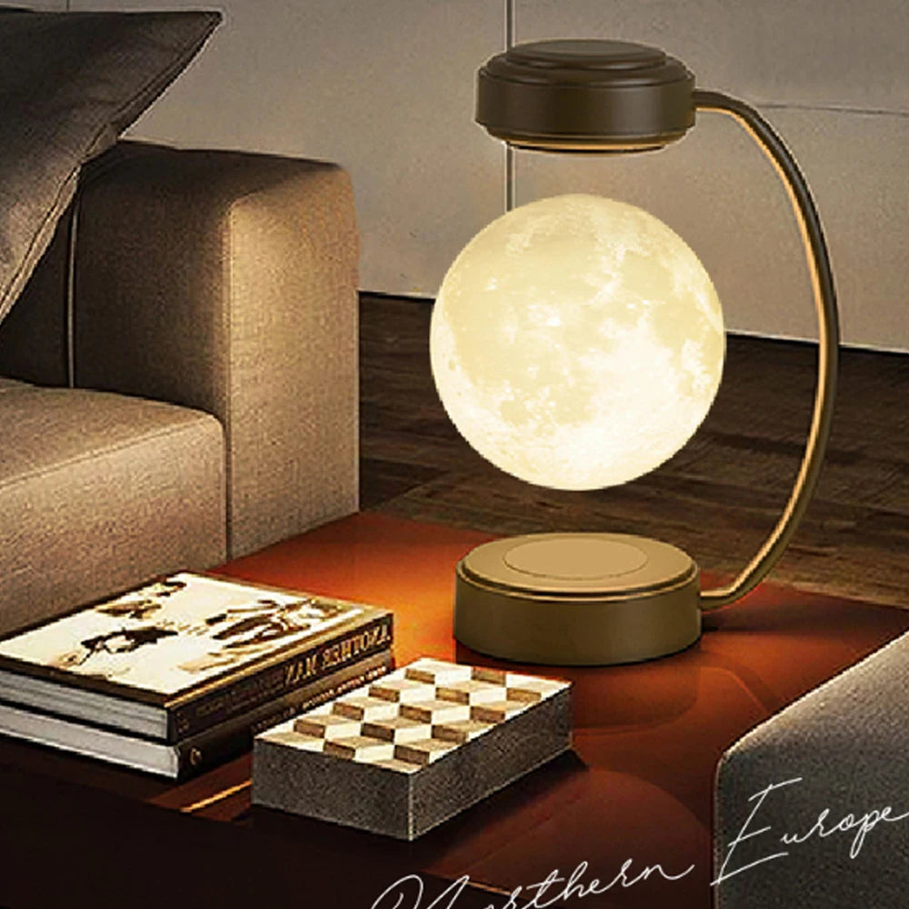 3D Magnetic Levitation Moon Lamp Night Light Rotating Moon Floating Lamp DIY Kit